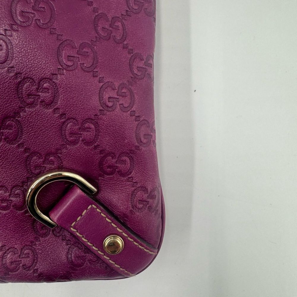 Gucci Magenta Purple Guccisima GG Signature Abbey D Ring Crossbody Messenger Bag - Picture 11 of 16